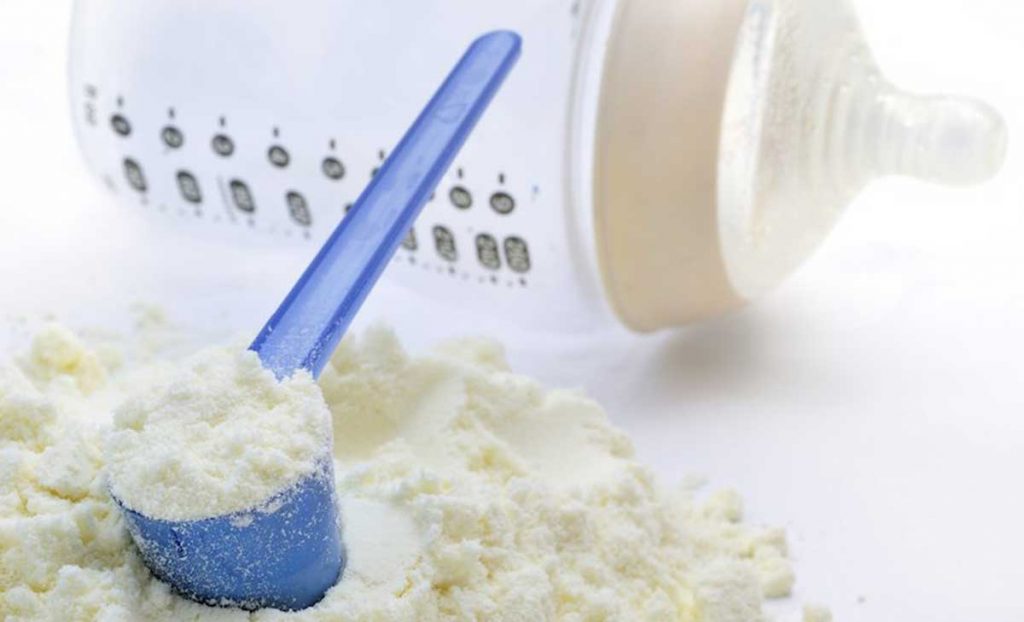 میزان شیر خشک مصرفی در تغذیه نوزاد دو ماهه
