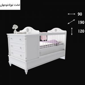اندازه و سایز تخت سرویس خواب نوزاد