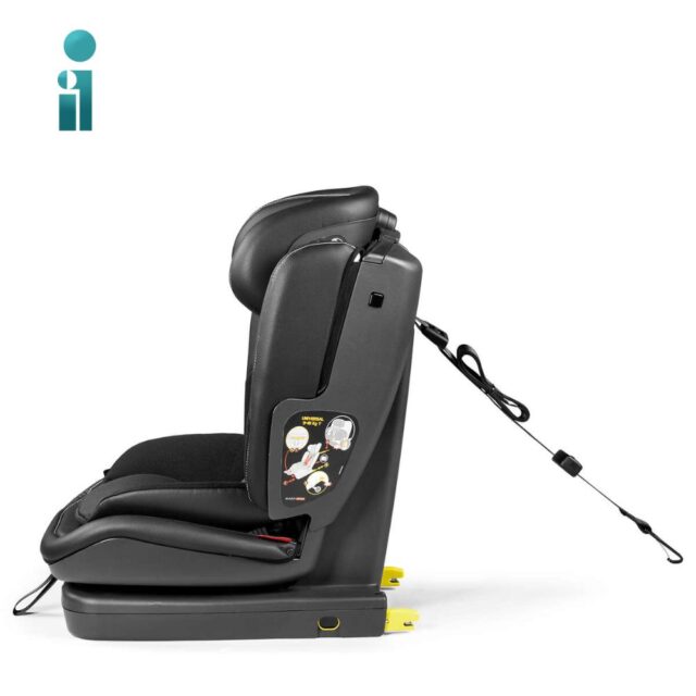 صندلی ماشین پگ پرگو مدل Peg Perego Viaggio 1-2-3 Via مجهز به کمربند بالایی و isofix است