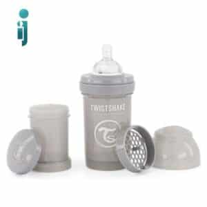 ‫شیشه شیر تویست شیک مدل‬ ‫Twistshake ‬ ‫180 میل طوسی پاستل