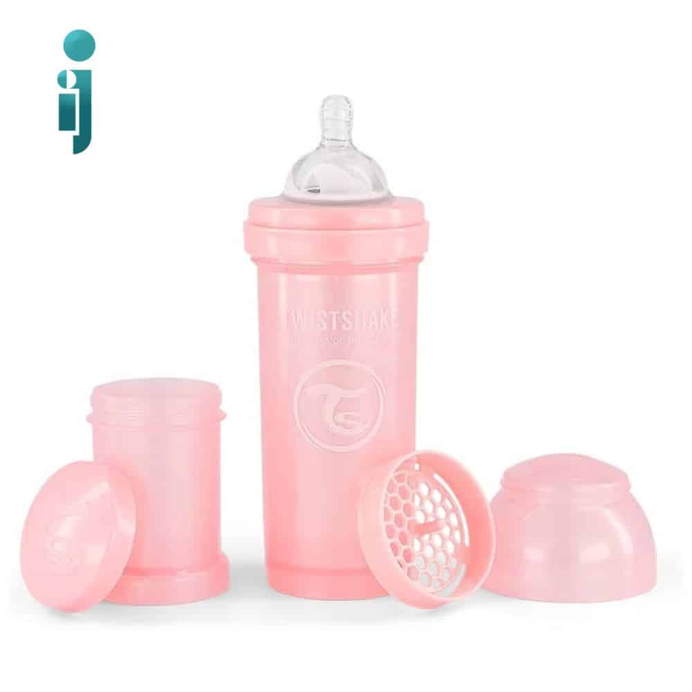 ‫شیشه شیر تویست شیک مدل‬ ‫Twistshake ‬ ‫260 میلی لییتر‬ ‫۱ عددی‬ صورتی صدفی