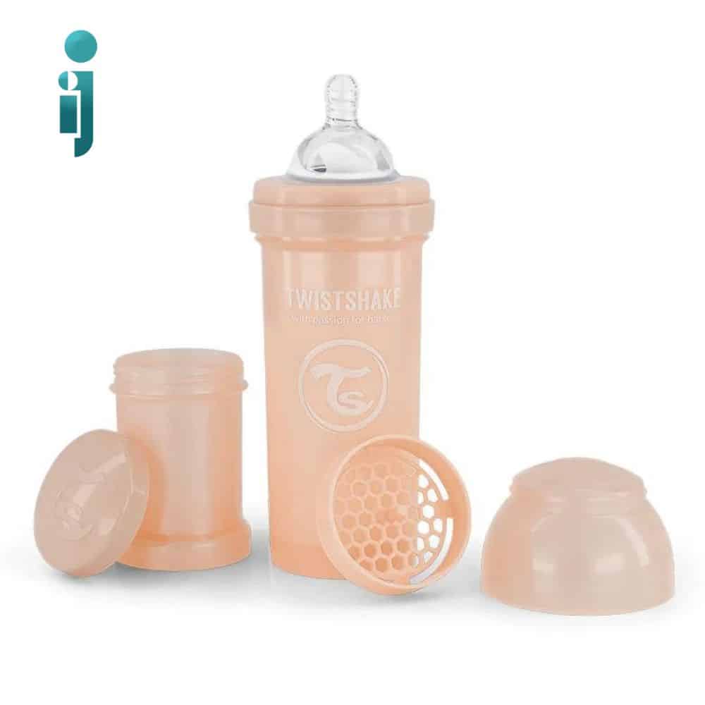 ‫شیشه شیر تویست شیک مدل‬ ‫Twistshake ‬ ‫260 میلی لییتر‬ ‫۱ عددی‬ شامپاینی صدفی
