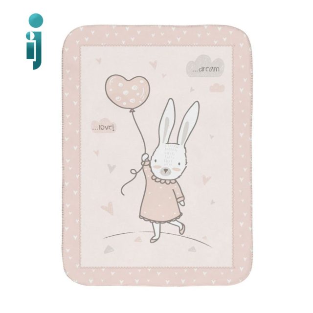 ‫پتو نوزاد کیکابو مدل ۱۴۰*۱۱۰‬ ‫kikkaboo Rabbits In Love‬ خرگوش عاشق