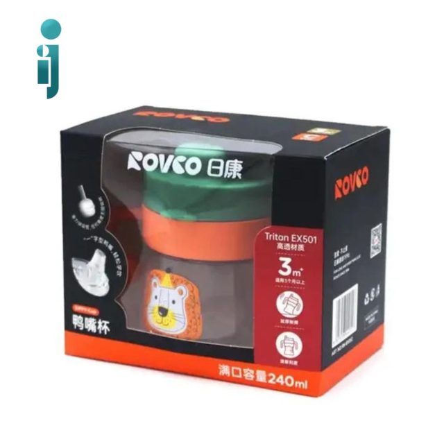 ‫آبمیوه خوری کودک رووکو مدل‬ ‫Rovco 1052‬ ‫۲۴۰ میل ‬ نارنجی سبز -شیر