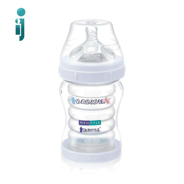 ‫شیشه شیر بی بی سیل مدل‬ ‫Babisil SILBOTTLE‬ ‫170 میل‬ ‫۱ عددی‬ شفاف