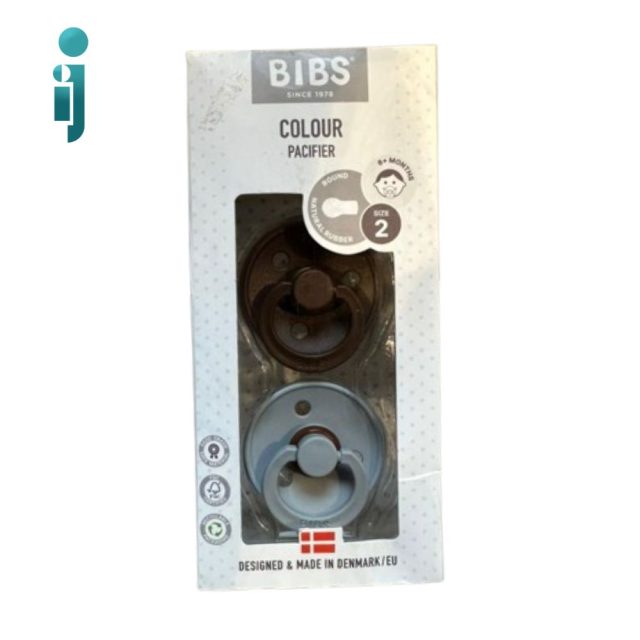 ‫پستانک ۲ عددی بیبز مدل‬ ‫Bibs Colour‬‬ ‫6 تا 18 ماهگی‬ قهوه ای و طوسی-ساده