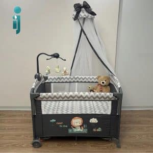 ‫تخت و پارک کول بیبی مدل‬ ‫Coolbaby 3909‬ شیر-طوسی تیره