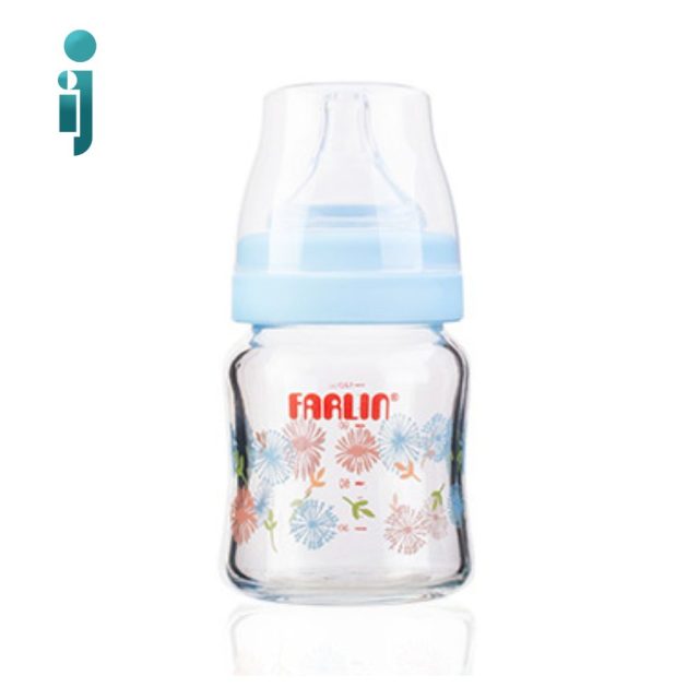 ‫شیشه شیر سیلیکات فارلین مدل‬ ‫Farlin FLORA‬ ‫120میل آبی