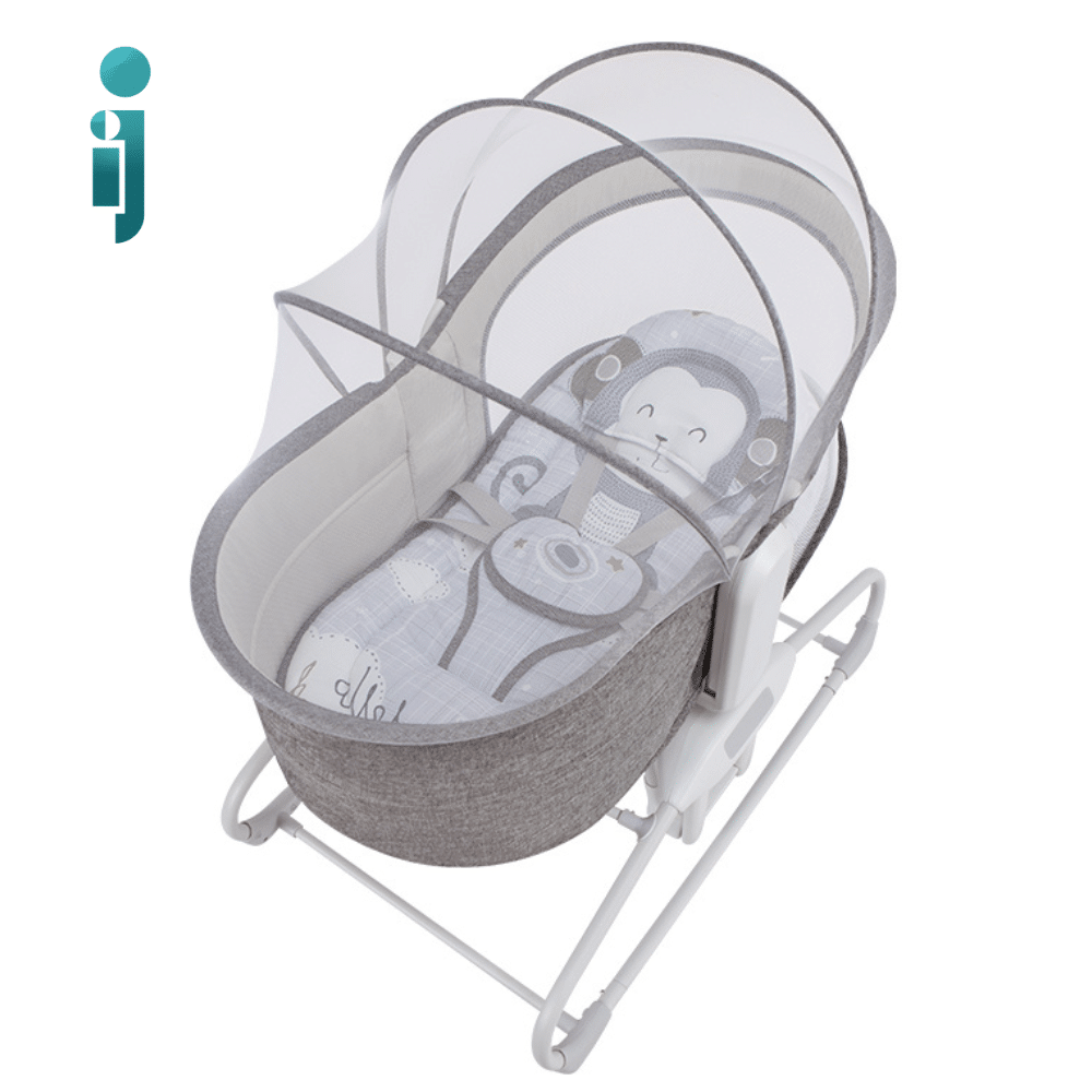 ‫گهواره ماستلا مدل‬ ‫Mastela 5in1‬ طوسی-میمون