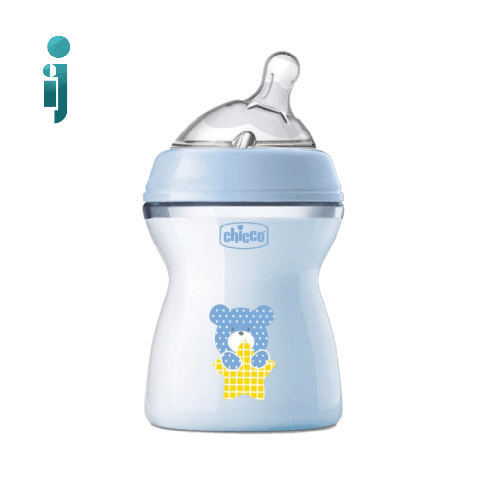 شیشه شیر پلی‌ پروپیلن چیکو مدل‬ ‫Chicco ‬ ‫250 میلی لیتر ‬ ‫۱ عددی‬ آبی-خرس