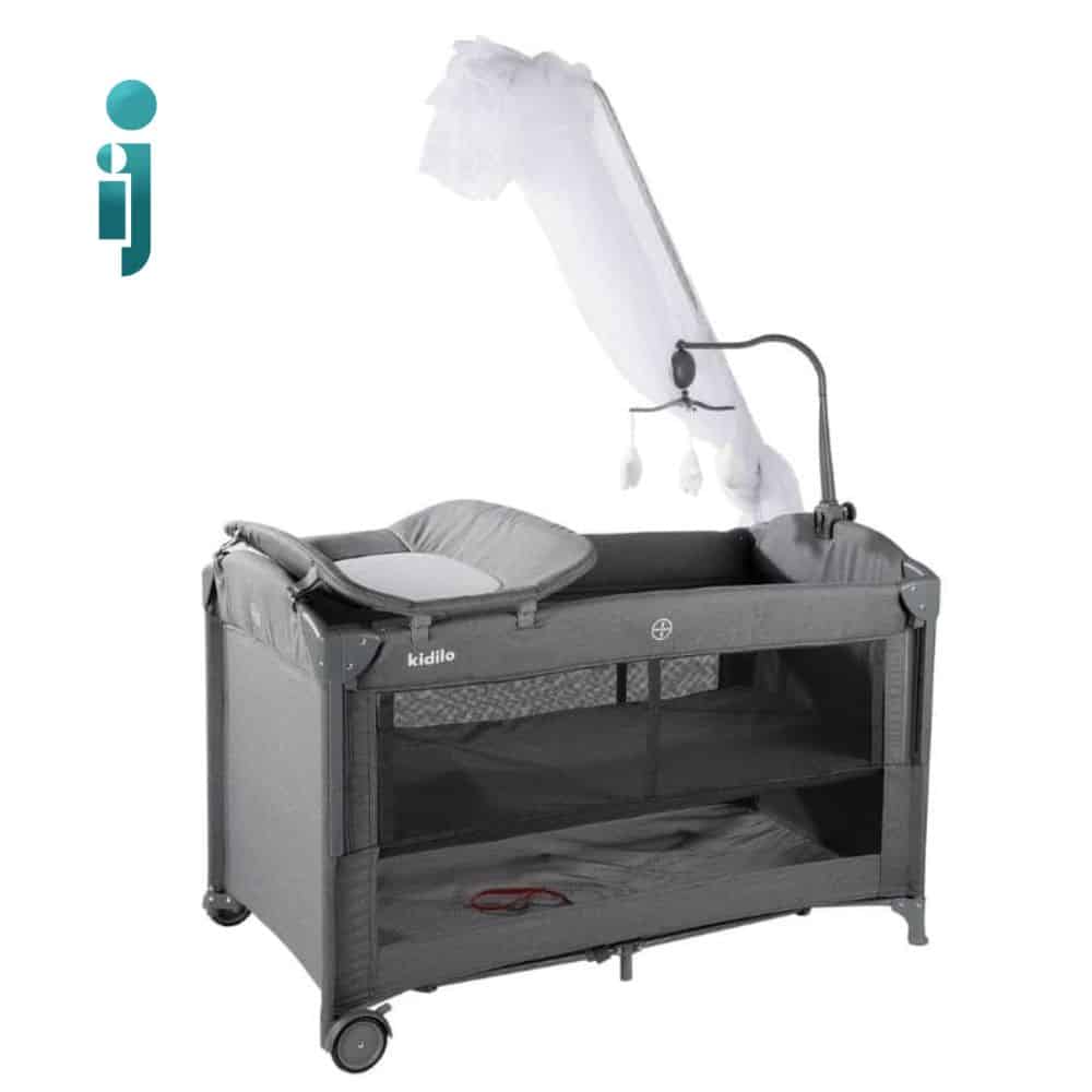‫تخت و پارک کیدیلو مدل‬ ‫Kidilo t702L‬ طوسی تیره