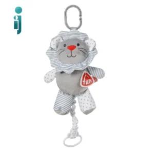 ‫آویز نخ کش موزیکال بیبی فان مدل‬ شیر ‫Babyfun ‬ شیر-طوسی